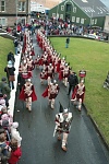 The 2009 Jarl Squad march up through Fort Charlotte en-route to the Town Hall reception.  Photo courtesy of Millgaet Media.