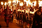 The Junior Jarl squad and fellow guizers during the Junior Procession. Photo courtesy of Millgaet Media.