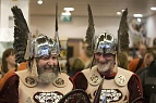 The 2009 Jarl Squad during their visit to the Shetland Museum in the afternoon. Photo courtesy of Andrew Shearer.
