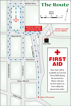 The Up Helly Aa Procession Route