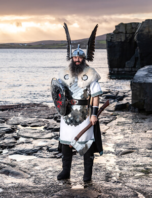 John Nicolson, Guizer Jarl.  Photo by John Coutts.