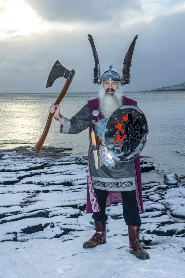 Richard Moar, Guizer Jarl. Photo by Dave Donaldson.